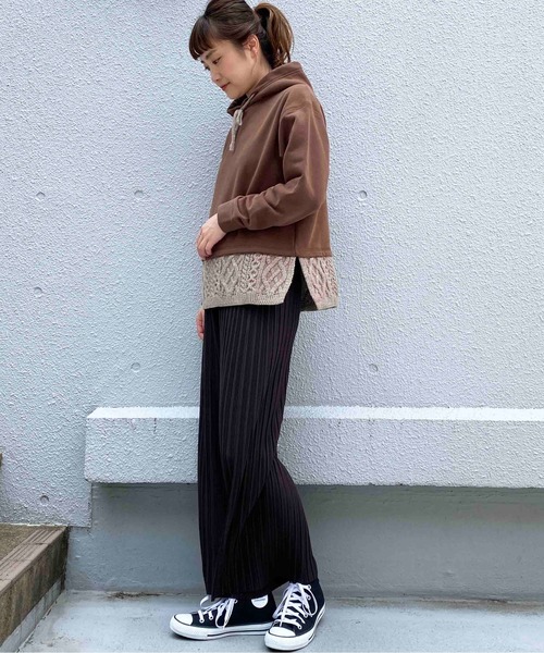 PICCIN（ピッチン）の「ナロープリーツパンツ（その他パンツ・レディース・チャコールグレー/ブラック/ブラウン・M）」の11枚目の写真