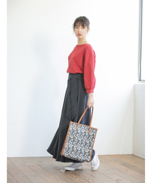 fifth(フィフス)の「ジャガードA4トートバッグ(トートバッグ・レディース・ネイビー/ブラウン・FREE)」の18枚目の写真