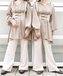 PairPair | 楊柳ブラウス×ハーネスベルトSET(シャツ/ブラウス)