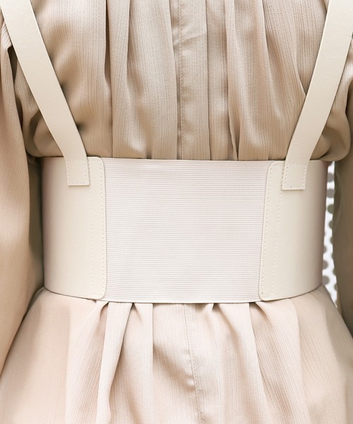 PairPair(ペアペア)の「楊柳ブラウス×ハーネスベルトSET(シャツ/ブラウス・レディース・アイボリー/モカ・FREE)」の19枚目の写真