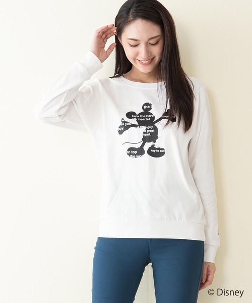 Disney ディズニー キャラクター刺繍 プリントロンｔ トレーナー Tシャツ カットソー Disney ディズニー のファッション通販 Zozotown