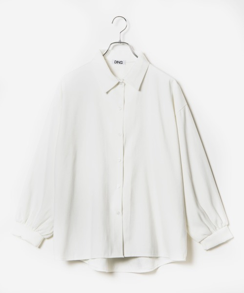DING（ディング）の「DING/ボリューム袖シャツ（シャツ/ブラウス・レディース・ブラック/ベージュ/ピンク/ホワイト・FREE）」の14枚目の写真