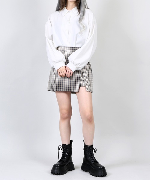 DING（ディング）の「DING/ボリューム袖シャツ（シャツ/ブラウス・レディース・ブラック/ベージュ/ピンク/ホワイト・FREE）」の8枚目の写真