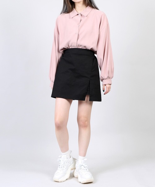 DING（ディング）の「DING/ボリューム袖シャツ（シャツ/ブラウス・レディース・ブラック/ベージュ/ピンク/ホワイト・FREE）」の10枚目の写真