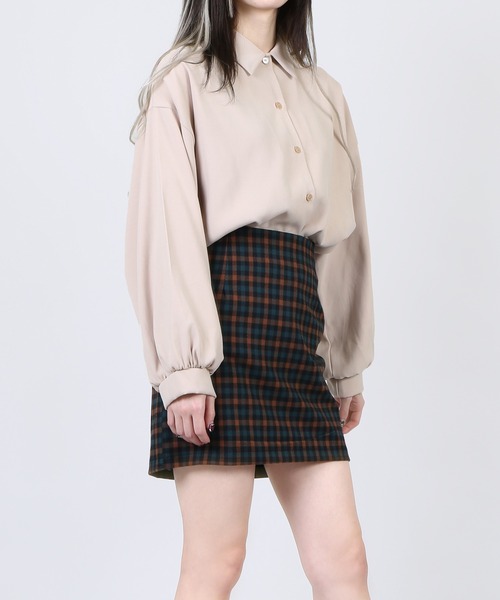 DING（ディング）の「DING/ボリューム袖シャツ（シャツ/ブラウス・レディース・ブラック/ベージュ/ピンク/ホワイト・FREE）」の17枚目の写真