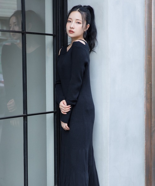 アンジービー　ワンピース ANDGEEBEE（アンジービー）の「アシメニットワンピ（ワンピース