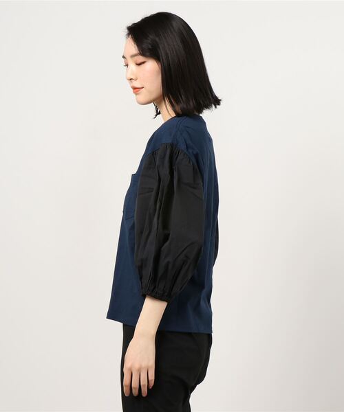 dahl'ia(ダリア)の「dahl’ia / ダリア F/CE.別注 DAHL’IA リメイク L/S パフT(Tシャツ/カットソー・レディース・ネイビー・FREE)」の2枚目の写真