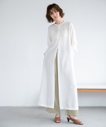 RyNyバンドカラーシャツワンピース 935355