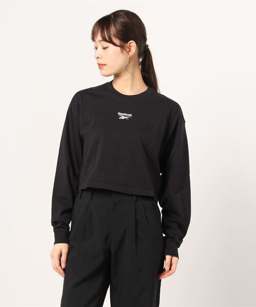 Reebok(リーボック)の「クラシックス ファウンデーション ベクター ロングスリーブ シャツ / Classics Foundation Vector Long Sleeve Shirt(Tシャツ/カットソー・レディース・ライトグレー/ブラック・SMALL/LARGE/X-LARGE/MEDIUM)」の9枚目の写真