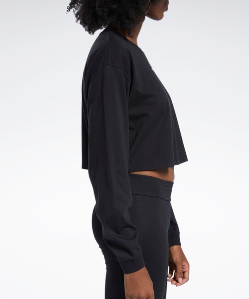 Reebok(リーボック)の「クラシックス ファウンデーション ベクター ロングスリーブ シャツ / Classics Foundation Vector Long Sleeve Shirt(Tシャツ/カットソー・レディース・ライトグレー/ブラック・SMALL/LARGE/X-LARGE/MEDIUM)」の5枚目の写真