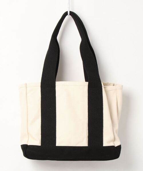 LBC（エルビーシー）の「キャンバス仕切りA4トートバッグ（トートバッグ・レディース・ブラック/ベージュ/ネイビー/カーキブラウン・FREE）」の5枚目の写真