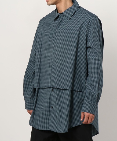 FFIXXED STUDIOS（フィックスステュディオス）の「【FFIXXED STUDIOS】 LAYERED SHIRT（シャツ/ブラウス・メンズ・ブルー/ストライプ・SMALL/MEDIUM）」の5枚目の写真