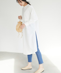 ボリュームスリーブドッキングワンピース＊