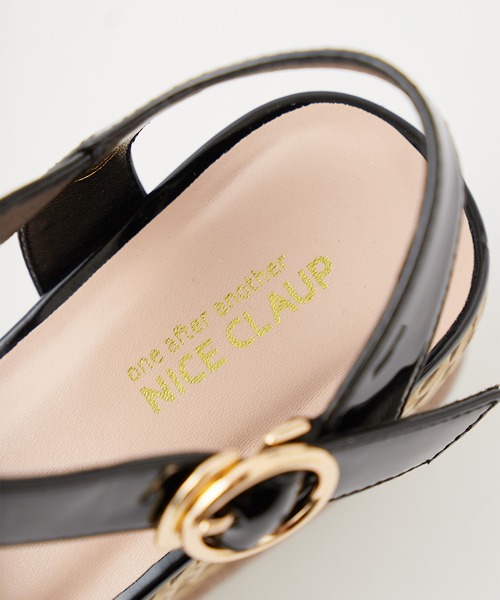 one after another NICE CLAUP(ワンアフターアナザーナイスクラップ)の「厚底ジュートサンダル(サンダル・レディース・クリア/ブラック・S/M/L/LL)」の6枚目の写真