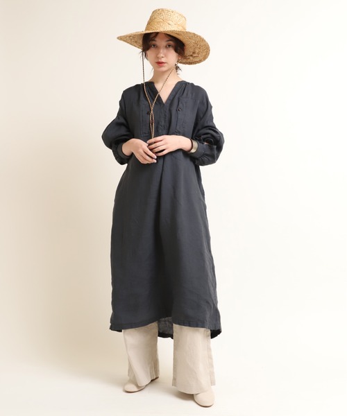 セール D1539 N Exclusive アンティークリネンスモックワンピ ワンピース Rna N アールエヌエーエヌ のファッション通販 Zozotown