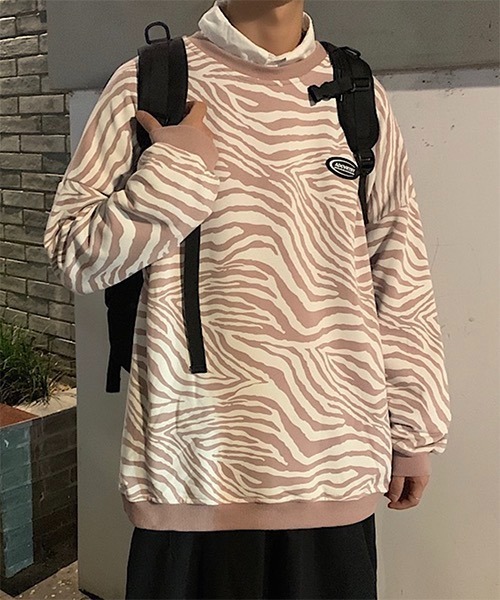 WESTBOY（ウエストボーイ）の「【WB ORIGINALS】 Zebra Printed Long-sleeve Sweat WO21W06TP（ニット/セーター・メンズ・ホワイト/グレー/カーキ・M/L/XL）」の18枚目の写真