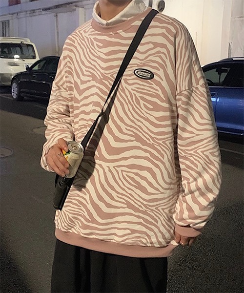 WESTBOY（ウエストボーイ）の「【WB ORIGINALS】 Zebra Printed Long-sleeve Sweat WO21W06TP（ニット/セーター・メンズ・ホワイト/グレー/カーキ・M/L/XL）」の19枚目の写真