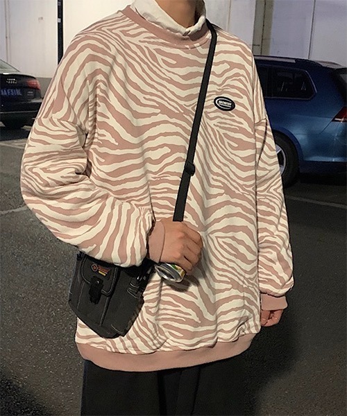 WESTBOY（ウエストボーイ）の「【WB ORIGINALS】 Zebra Printed Long-sleeve Sweat WO21W06TP（ニット/セーター・メンズ・ホワイト/グレー/カーキ・M/L/XL）」の21枚目の写真