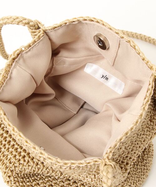 y/m by misato（イムバイミサト）の「コード編みポシェット（かごバッグ・レディース・ベージュ/ブラウン・FREE）」の19枚目の写真