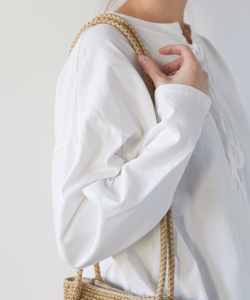 y/m by misato（イムバイミサト）の「コード編みポシェット（かごバッグ・レディース・ベージュ/ブラウン・FREE）」の22枚目の写真