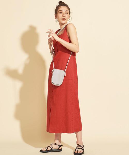 BEAUTY&YOUTH UNITED ARROWS（ビューティーアンドユースユナイテッドアローズ）の「BY∴ レザーフラップツイストショルダーバッグ（ショルダーバッグ・レディース・ライトグレー/ブラック・FREE）」の12枚目の写真