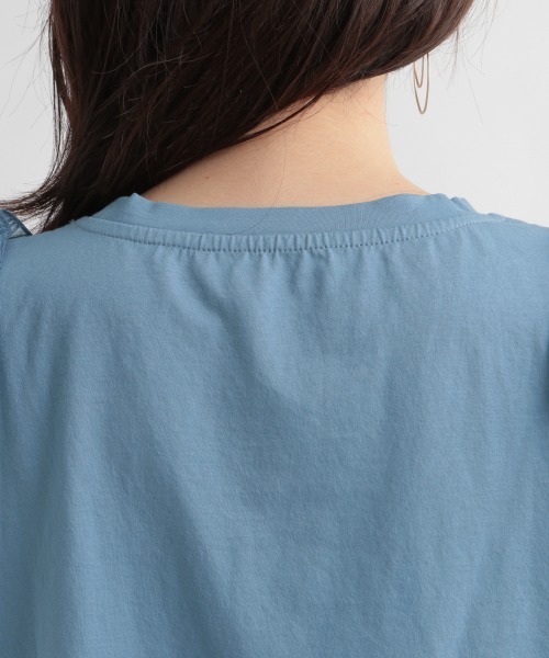 Andemiu（アンデミュウ）の「ソデシアーフリルカットソー947459（Tシャツ/カットソー・レディース・オフホワイト/ブラック/ブルー・FREE）」の19枚目の写真