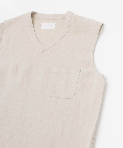 URBAN RESEARCH DOORS（アーバンリサーチドアーズ）の「リネンVベスト（ベスト・メンズ・カーキ/ホワイト系その他・38/40）」の16枚目の写真