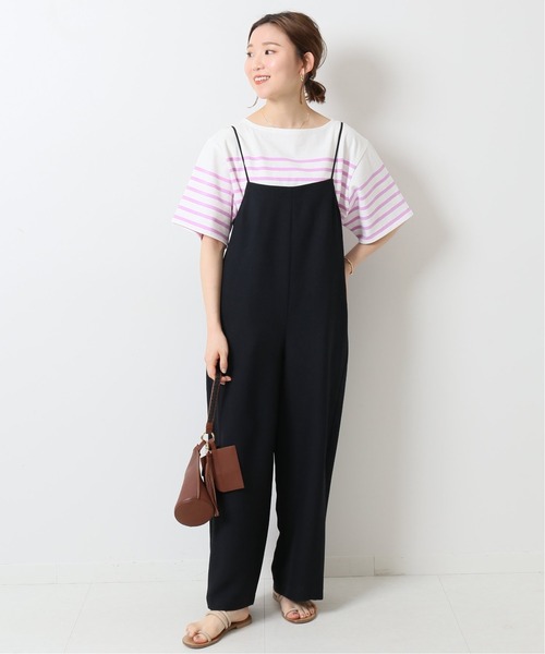 Spick & Span（スピックアンドスパン）の「バスクボーダーオーバーハーフスリーブ◆（Tシャツ/カットソー・レディース・イエロー/ネイビー/ラベンダー・FREE）」の15枚目の写真