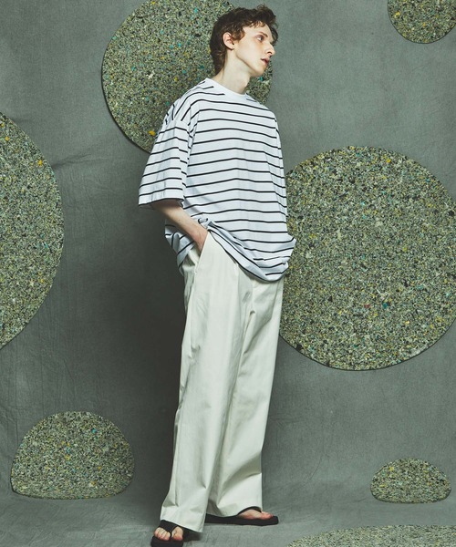 MAISON SPECIAL(メゾンスペシャル)の「《ユニセックスアイテム》マルチファブリックプライムオーバーTシャツ【MAISON SPECIAL/メゾンスペシャル】(Tシャツ/カットソー・メンズ・ブラック/パープル/オフホワイト/オレンジ/ミント/その他1/その他2/その他3/ライトグリーン/ダークパープル/ブルー・44/46/48)」の19枚目の写真