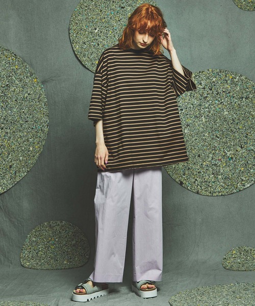 MAISON SPECIAL(メゾンスペシャル)の「《ユニセックスアイテム》マルチファブリックプライムオーバーTシャツ【MAISON SPECIAL/メゾンスペシャル】(Tシャツ/カットソー・メンズ・ブラック/パープル/オフホワイト/オレンジ/ミント/その他1/その他2/その他3/ライトグリーン/ダークパープル/ブルー・44/46/48)」の21枚目の写真