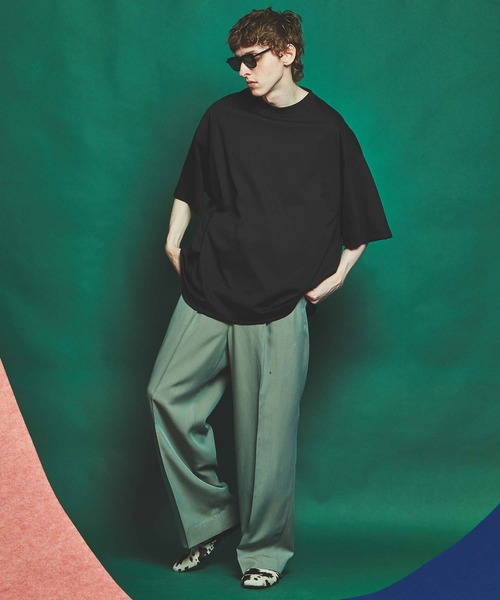 MAISON SPECIAL(メゾンスペシャル)の「《ユニセックスアイテム》マルチファブリックプライムオーバーTシャツ【MAISON SPECIAL/メゾンスペシャル】(Tシャツ/カットソー・メンズ・ブラック/パープル/オフホワイト/オレンジ/ミント/その他1/その他2/その他3/ライトグリーン/ダークパープル/ブルー・44/46/48)」の13枚目の写真