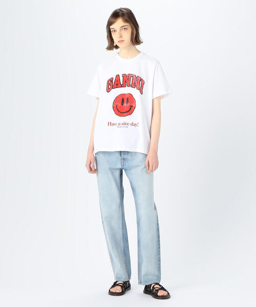 TOMORROWLAND (トゥモローランド)の「GANNI コットン プリントTシャツ(Tシャツ/カットソー・レディース・ホワイト・S)」の5枚目の写真