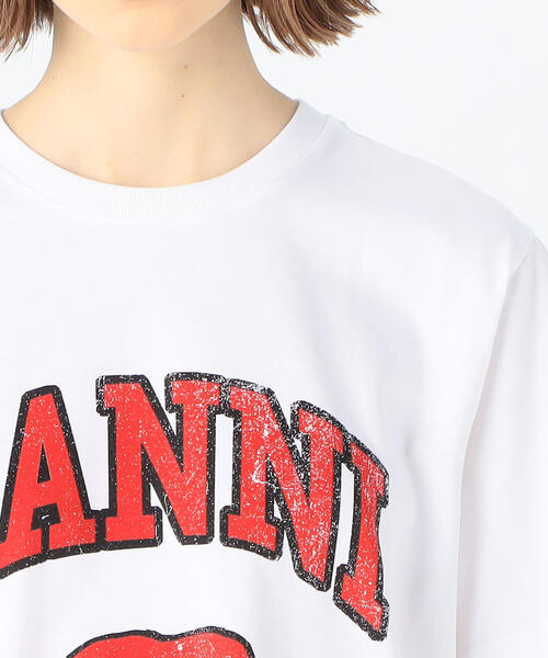 TOMORROWLAND (トゥモローランド)の「GANNI コットン プリントTシャツ(Tシャツ/カットソー・レディース・ホワイト・S)」の3枚目の写真