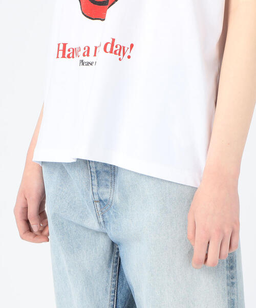 TOMORROWLAND (トゥモローランド)の「GANNI コットン プリントTシャツ(Tシャツ/カットソー・レディース・ホワイト・S)」の6枚目の写真