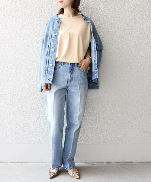 SHIPS（シップス）の「【SHIPS別注】BIT BLUE:ストレートデニム◇（デニムパンツ・レディース・ライトブルー/ブルー・LARGE/MEDIUM/SMALL/X-SMALL）」の17枚目の写真