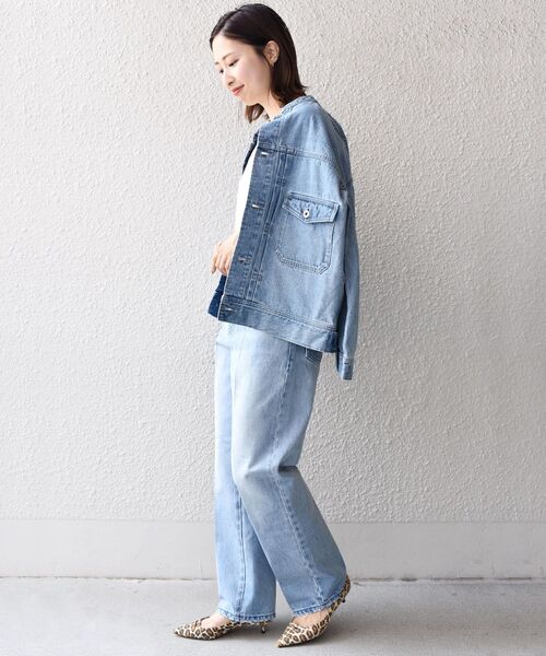 SHIPS 別注　BIT BLUE ストレートデニム ライトブルー 23 SHIPS（シップス）の「【SHIPS別注】BIT BLUE:ストレートデニム