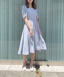 titty＆Co. PETIT（ティティアンドコープティ）の「【titty&Co.PETIT】袖リボンミディワンピース（ワンピース）」