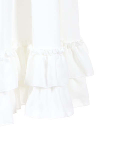 axes femme（アクシーズファム）の「ミディフリルペチスカート（スカート・レディース・ホワイト/ブラック/サックスブルー/ピンク/キナリ・MEDIUM）」の16枚目の写真