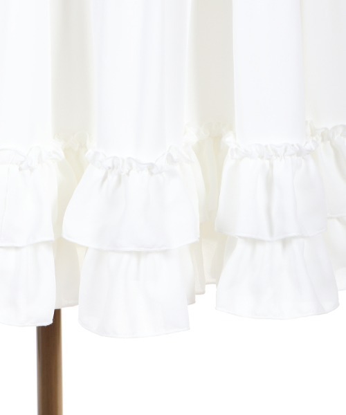 axes femme（アクシーズファム）の「ミディフリルペチスカート（スカート・レディース・ホワイト/ブラック/サックスブルー/ピンク/キナリ・MEDIUM）」の6枚目の写真