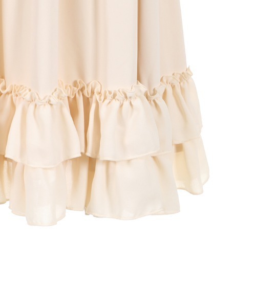 axes femme（アクシーズファム）の「ミディフリルペチスカート（スカート・レディース・ホワイト/ブラック/サックスブルー/ピンク/キナリ・MEDIUM）」の17枚目の写真