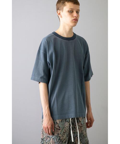 MONKEY TIME（モンキータイム）の「＜monkey time＞ PIGMENT NEP TRIM NECK T/Tシャツ（Tシャツ/カットソー・メンズ・ブラック/ベージュ/コバルトブルー・SMALL/MEDIUM/LARGE/X-LARGE）」の3枚目の写真