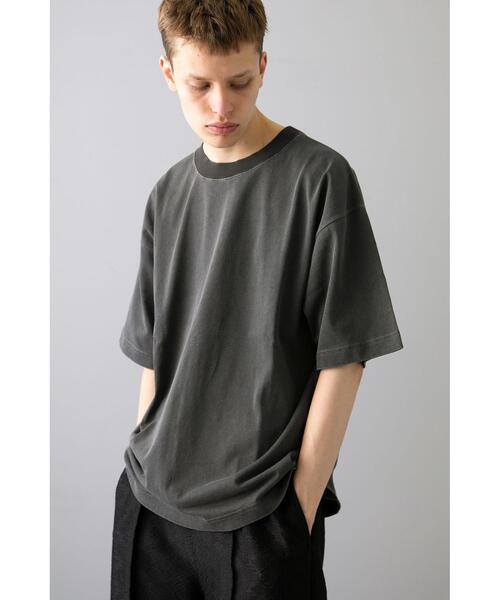 MONKEY TIME（モンキータイム）の「＜monkey time＞ PIGMENT NEP TRIM NECK T/Tシャツ（Tシャツ/カットソー・メンズ・ブラック/ベージュ/コバルトブルー・SMALL/MEDIUM/LARGE/X-LARGE）」の2枚目の写真