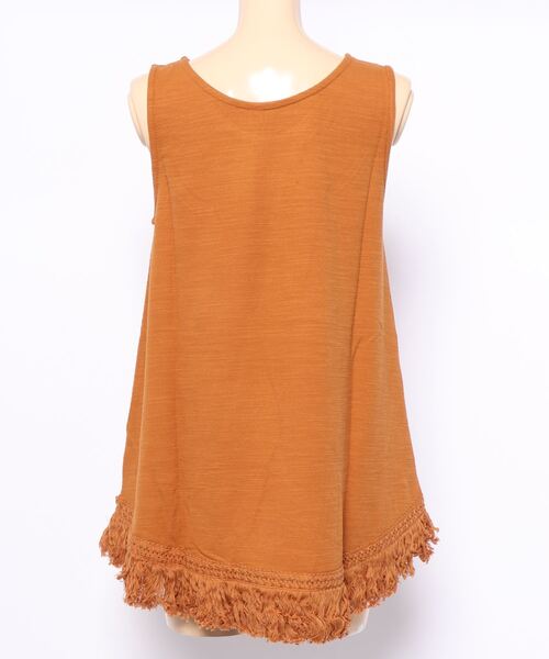 チャイハネ（チャイハネ）の「【チャイハネ】ボヘミーフリンジタンクトップ（タンクトップ・レディース・ホワイト/ネイビー/ブラウン/ライトグリーン・FREE）」の8枚目の写真