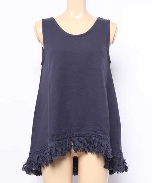 チャイハネ（チャイハネ）の「【チャイハネ】ボヘミーフリンジタンクトップ（タンクトップ・レディース・ホワイト/ネイビー/ブラウン/ライトグリーン・FREE）」の10枚目の写真