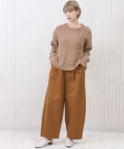 SELECT LEVERY(セレクトリベリー)の「(W.heart)チノサーカスパンツ(チノパンツ・レディース・ホワイト/ブラック/ベージュ/カーキ/キャメル/ブラウン・SMALL/MEDIUM/LARGE/X-LARGE)」の7枚目の写真