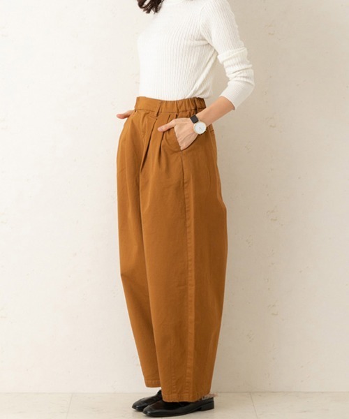SELECT LEVERY(セレクトリベリー)の「(W.heart)チノサーカスパンツ(チノパンツ・レディース・ホワイト/ブラック/ベージュ/カーキ/キャメル/ブラウン・SMALL/MEDIUM/LARGE/X-LARGE)」の9枚目の写真