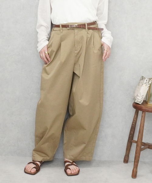 SELECT LEVERY(セレクトリベリー)の「(W.heart)チノサーカスパンツ(チノパンツ・レディース・ホワイト/ブラック/ベージュ/カーキ/キャメル/ブラウン・SMALL/MEDIUM/LARGE/X-LARGE)」の19枚目の写真