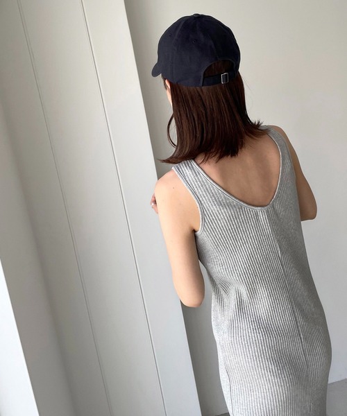 CANAL JEAN（キャナルジーン）の「RED CHOP WORKS(レッドチョップワークス) ソフトリブロングワンピース（ワンピース・レディース・ブラック/ネイビー/ヘザーグレー/アイボリー・38）」の17枚目の写真