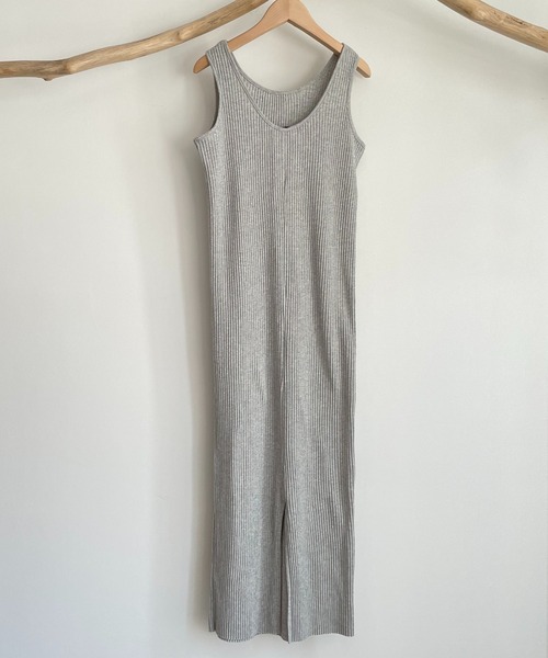 CANAL JEAN（キャナルジーン）の「RED CHOP WORKS(レッドチョップワークス) ソフトリブロングワンピース（ワンピース・レディース・ブラック/ネイビー/ヘザーグレー/アイボリー・38）」の14枚目の写真