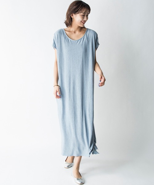 MILLION CARATS（ミリオンカラッツ）の「【STYLE4】プリーツカットワンピース（ワンピース・レディース・チャコールグレー/サックスブルー/ピンク・FREE）」の21枚目の写真